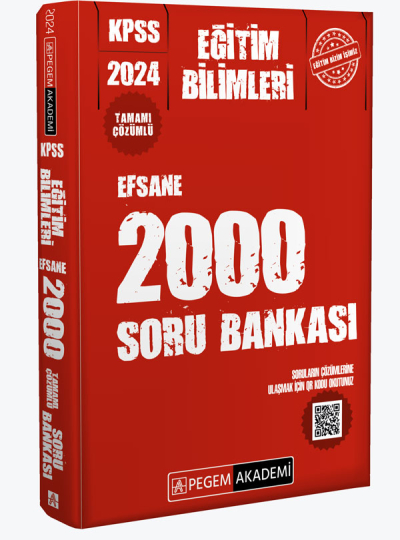 2024 KPSS Eğitim Bilimleri Çözümlü Efsane 2000 Soru Bankası SegaCopy Fotokopi Merkezi