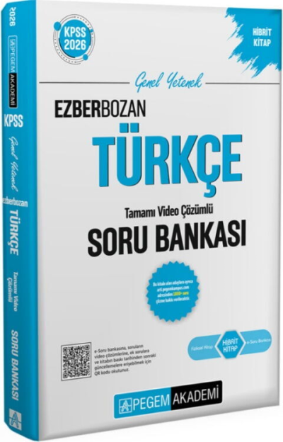 2026 KPSS Genel Yetenek Genel Kültür Ezberbozan Türkçe Tamamı Video Çözümlü Soru Bankası Pegem Yayınları SegaCopy Fotokopi Merkezi