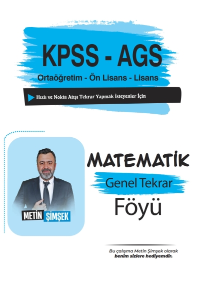 2026 Matematik Genel Tekrar Föyü Metin Şimşek SegaCopy Fotokopi Merkezi
