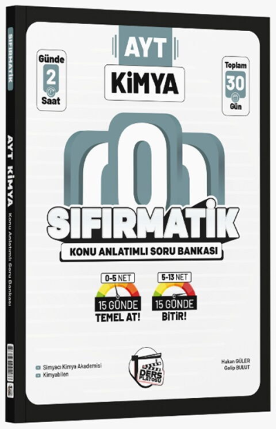 AYT Kimya Sıfırmatik Konu Anlatımlı Soru Bankası Ders Platosu SegaCopy Fotokopi Merkezi