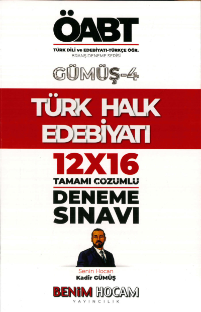 TÜRK HALK EDEBİYATI GÜMÜŞ-4 12x16 TAMAMI ÇÖZÜMLÜ DENEME