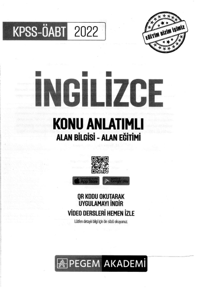 İNGİLİZCE KONU ANLATIMLI ALAN BİLGİSİ-ALAN EĞİTİMİ SegaCopy Fotokopi Merkezi