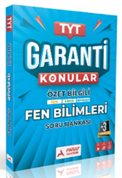TYT Fen Bilimler Garanti Konular Soru Bankası Paraf Yayınları SegaCopy Fotokopi Merkezi