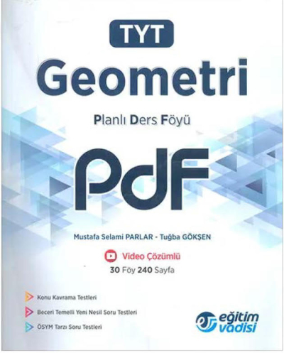 TYT Geometri Planlı Ders Föyü PDF Eğitim Vadisi Yayınları SegaCopy Fotokopi Merkezi