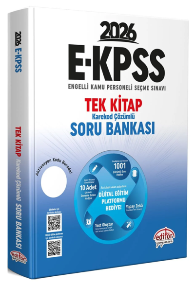 2026 EKPSS Tek Kitap Soru Bankası Editör Yayınevi SegaCopy Fotokopi Merkezi