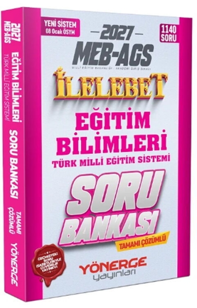 MEB AGS Eğitim Bilimleri ve Türk Milli Eğitim Sistemi İlelebet Soru Bankası Yönerge Yayınları SegaCopy Fotokopi Merkezi