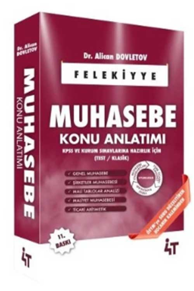 KPSS A Grubu Muhasebe Felekiyye Konu Anlatımı 11. Baskı 4T Yayınları SegaCopy Fotokopi Merkezi