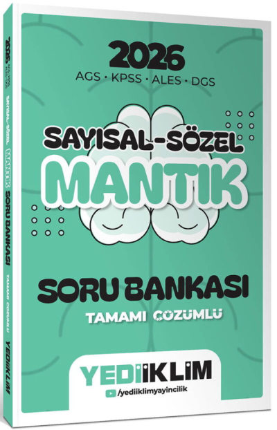 2026 AGS KPSS ALES DGS Sayısal Sözel Mantık Tamamı Çözümlü Soru Bankası Yediiklim Yayınları SegaCopy Fotokopi Merkezi