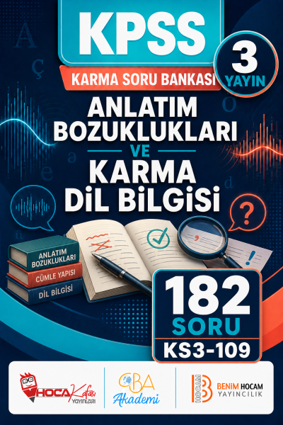 Anlatım Bozuklukları ve Karma Dil Bilgisi 3 Yayın 182 Soru (Benim Hocam - CBA - Hoca Kafası Yayınları) SegaCopy Fotokopi Merkezi