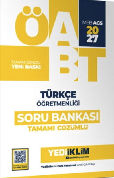 ÖABT MEB-AGS Türkçe Öğretmenliği Soru Bankası Çözümlü Yediiklim Yayınları SegaCopy Fotokopi Merkezi