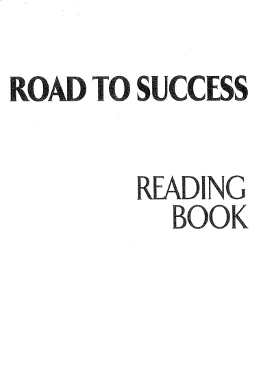 ROAD TO SUCCESS READING BOOK SegaCopy Fotokopi Merkezi