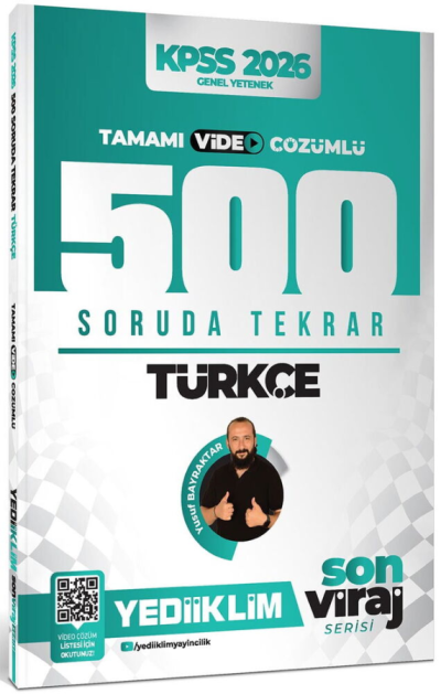 2026 KPSS Türkçe Son Viraj Serisi Tamamı Video Çözümlü 500 Soruda Genel Tekrar Kampı Yediiklim Yayınları SegaCopy Fotokopi Merkezi