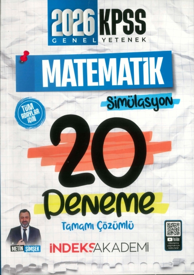 2026 KPSS Matematik Simülasyon 20 Deneme Çözümlü İndeks Akademi Yayıncılık SegaCopy Fotokopi Merkezi