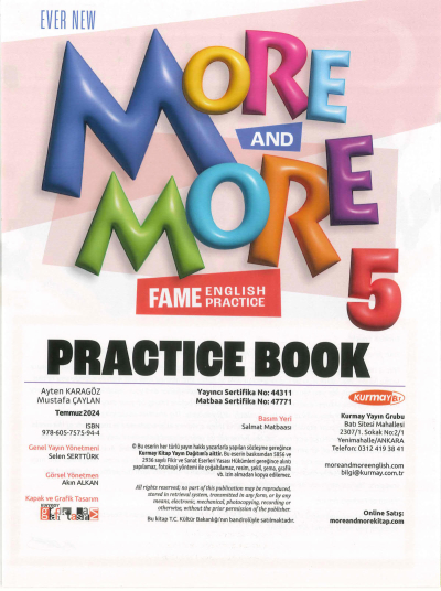 5. Sınıf More And More Practice Book SegaCopy Fotokopi Merkezi