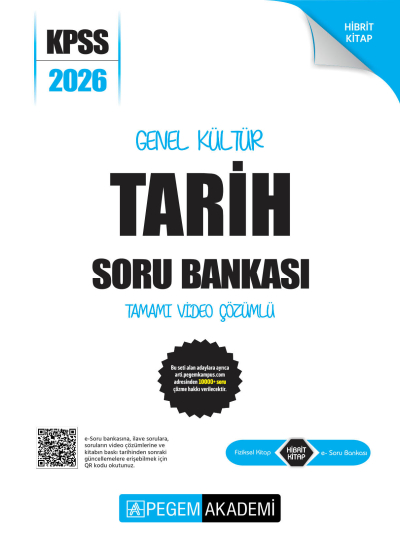 TARİH 2026 KPSS Genel Yetenek Genel Kültür Soru Bankası Modüler Çözümlü Pegem Akademi Yayınları SegaCopy Fotokopi Merkezi