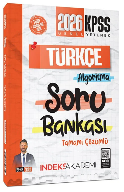 2026 KPSS Türkçe Algoritma Soru Bankası Çözümlü Berk Ekici İndeks Akademi Yayıncılık SegaCopy Fotokopi Merkezi