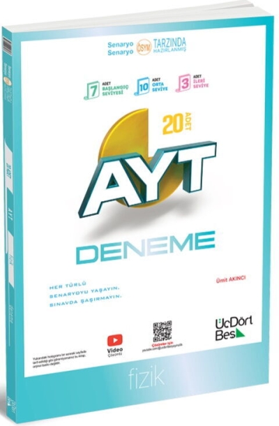 AYT 20 li Fizik Deneme Üç Dört Beş Yayınları SegaCopy Fotokopi Merkezi