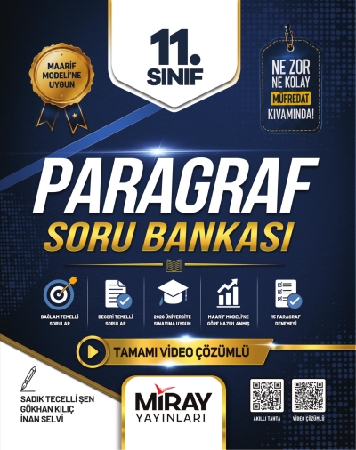 11. Sınıf Paragraf Maarif Modeli Soru Bankası Çözümlü Miray Yayınları SegaCopy Fotokopi Merkezi