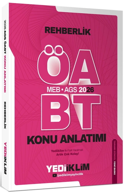 2026 MEB AGS ÖABT Rehberlik Konu Anlatımı Yediiklim Yayınları SegaCopy Fotokopi Merkezi
