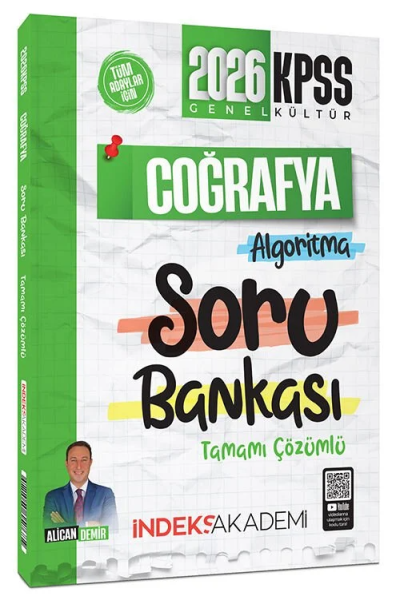 2026 KPSS Coğrafya Algoritma Soru Bankası Çözümlü Alican Demir İndeks Akademi Yayıncılık SegaCopy Fotokopi Merkezi