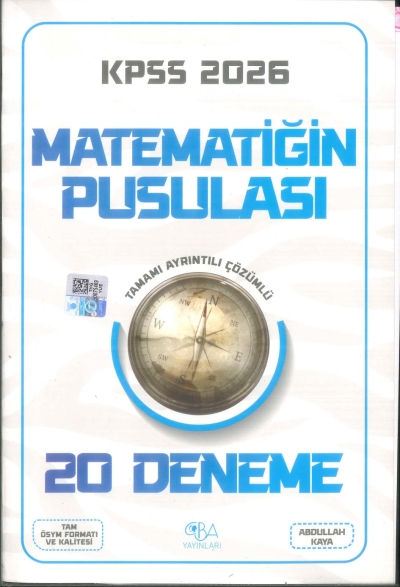 KPSS Matematik Matematiğin Pusulası 20 Deneme Çözümlü CBA Yayınları SegaCopy Fotokopi Merkezi