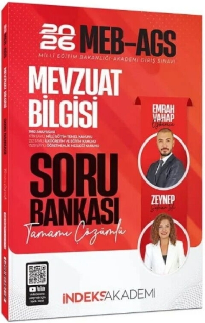 2026 MEB-AGS Mevzuat Bilgisi Soru Bankası Çözümlü İndeks Akademi Yayıncılık SegaCopy Fotokopi Merkezi