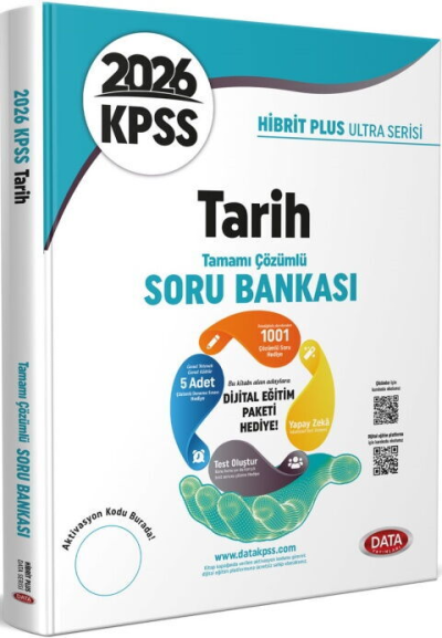2026 KPSS Tarih Hibrit Plus Ultra Serisi Karekod Çözümlü Soru Bankası Data Yayınları SegaCopy Fotokopi Merkezi