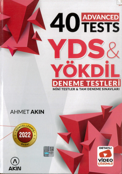 40 ADVANCED TESTS YDS YÖKDİL DENEME TESTLERİ SegaCopy Fotokopi Merkezi
