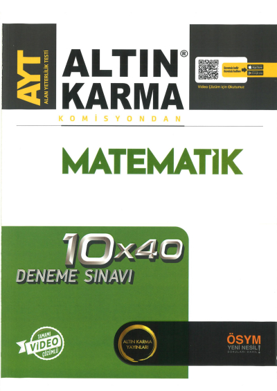 AYT Matematik 10x40 Deneme Sınavı SegaCopy Fotokopi Merkezi