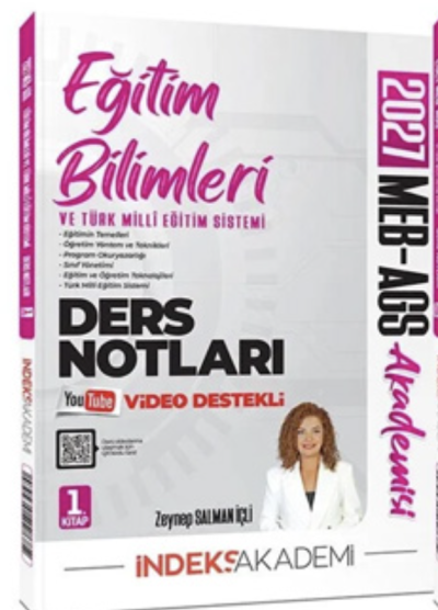 MEB-AGS Akademisi Eğitim Bilimleri ve Türk Milli Eğitim Sistemi Video Ders Notları 1. Kitap İndeks Akademi Yayıncılık SegaCopy Fotokopi Merkezi