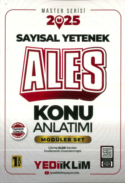 2025 ALES Modüler Set (SAYISAL YETENEK) Konu Anlatımı Yediiklim Yayınları SegaCopy Fotokopi Merkezi