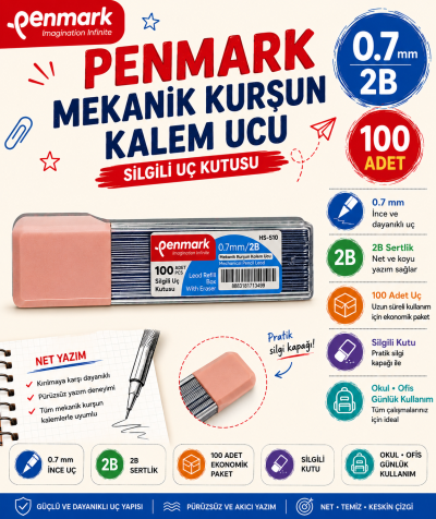 PENMARK SİLGİLİ UÇ KALEM UCU 0.7MM SegaCopy Fotokopi Merkezi