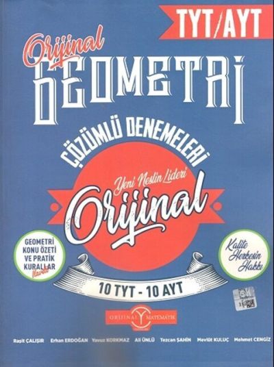 TYT AYT Geometri 10 + 10 Deneme Orijinal Yayınları SegaCopy Fotokopi Merkezi
