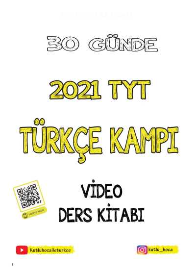 KUTLU HOCA 30 GÜNDE TÜRKÇE TYT KAMPI SegaCopy Fotokopi Merkezi