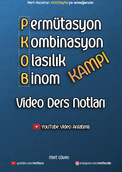 MERT HOCA PERMÜTASYON KOMBİNASYON OLASILIK BİNOM (PKOB) SegaCopy Fotokopi Merkezi