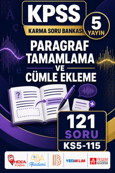 Paragraf Tamamlama ve Cümle Ekleme 5 Yayın 121 Soru SegaCopy Fotokopi Merkezi