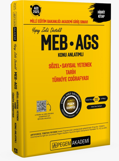2025 MEB AGS Konu Anlatımlı Sözel Sayısal Yetenek Tarih Türkiye Coğrafyası Pegem Akademi Yayıncılık SegaCopy Fotokopi Merkezi