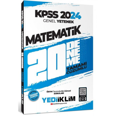 2024 KPSS Genel Yetenek Matematik Tamamı Çözümlü 20 Deneme