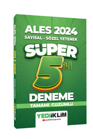 2024 ALES Sayısal - Sözel Tamamı Çözümlü Süper 5`li Deneme SegaCopy Fotokopi Merkezi