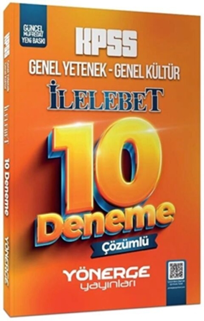KPSS Genel Yetenek Genel Kültür İlelebet 10 Deneme Çözümlü Yönerge Yayınları SegaCopy Fotokopi Merkezi