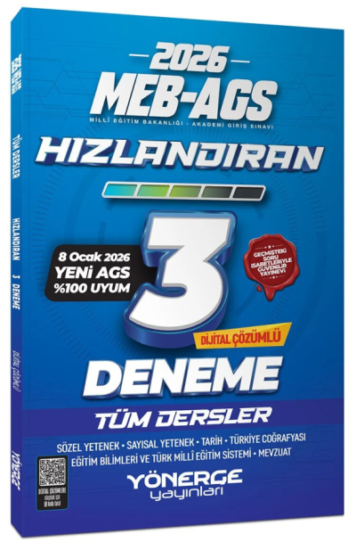 2026 MEB-AGS Tüm Dersler Hızlandıran 3 Deneme Çözümlü Yönerge Yayınları SegaCopy Fotokopi Merkezi