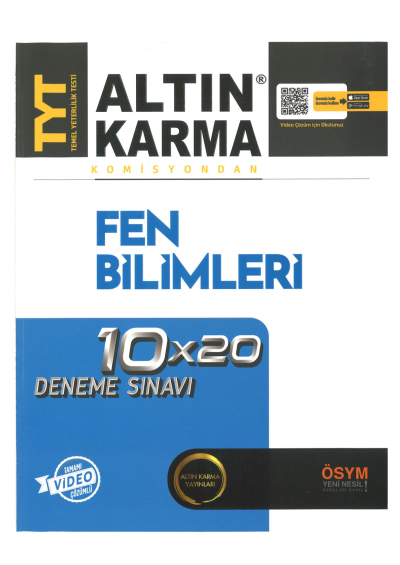 TYT Fen Bilimleri Tamamı Video Çözümlü 10x20 Deneme Sınavı