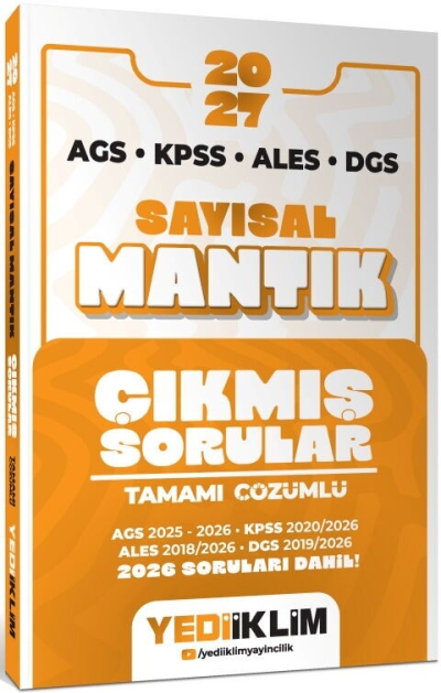 AGS KPSS ALES DGS Sayısal Mantık Tamamı Çözümlü Çıkmış Sorular Yediiklim Yayınları SegaCopy Fotokopi Merkezi