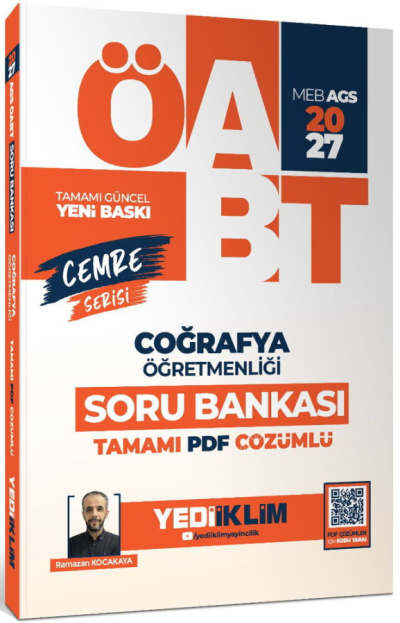 2027 MEB AGS ÖABT Cemre Serisi Coğrafya Öğretmenliği Tamamı Çözümlü Soru Bankası Yediiklim Yayınlar
