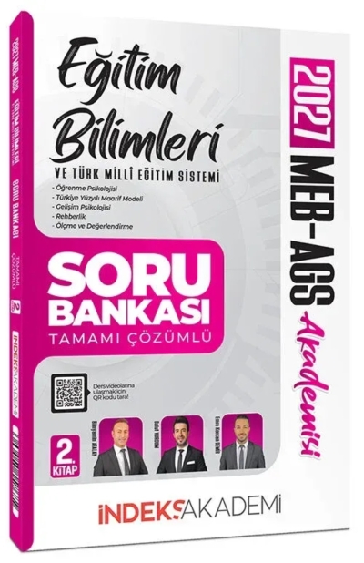 MEB-AGS Akademisi Eğitim Bilimleri ve Türk Milli Eğitim Sistemi Soru Bankası 2. Kitap Çözümlü İndeks Akademi Yayıncılık