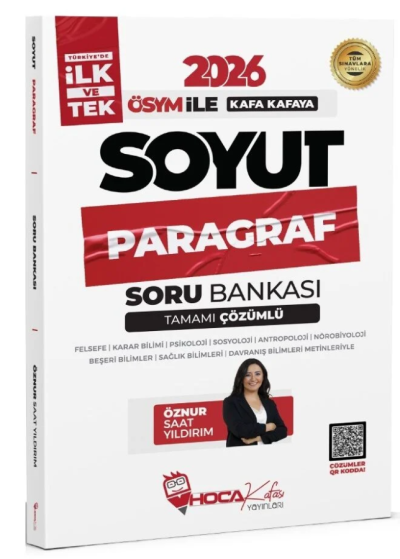 2026 Soyut Paragraf Soru Bankası Çözümlü - Öznur Saat Yıldırım Hoca Kafası Yayınlar SegaCopy Fotokopi Merkezi