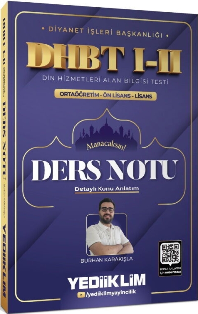 Diyanet İşleri Başkanlığı DHBT I-II Ortaöğretim Ön Lisans Lisans Ders Notu Yediiklim Yayınları SegaCopy Fotokopi Merkezi
