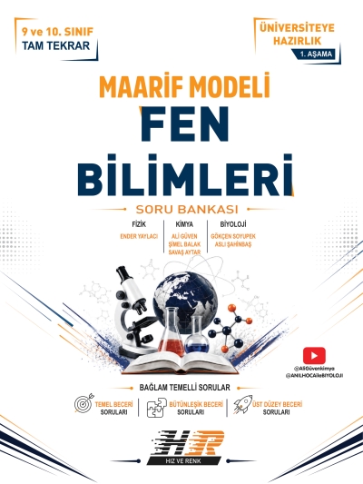 Maarif Modeli TYT Fen Bilimleri Soru bankası Fizik Kimya Biyoloji Hız ve Renk Yayınları SegaCopy Fotokopi Merkezi