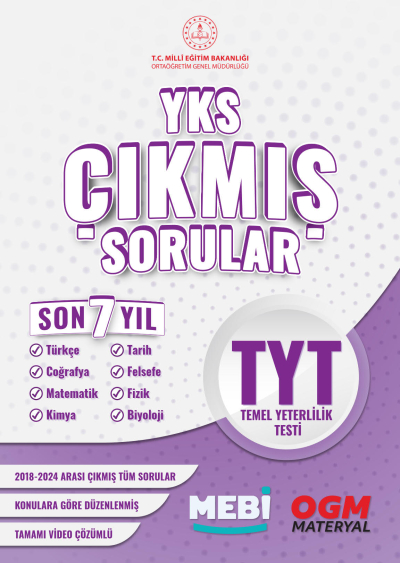 TYT Çıkmış Sorular 2018-2024 Son 7 YIL Mebi SegaCopy Fotokopi Merkezi