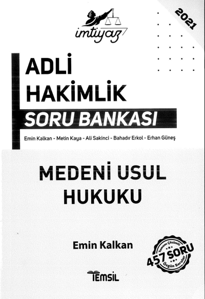 ADLİ HAKİMLİK SORU BANKASI MEDENİ USUL HUKUKU 457 SORU SegaCopy Fotokopi Merkezi